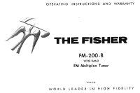 Fisher FM-200-B - Owners Manual 